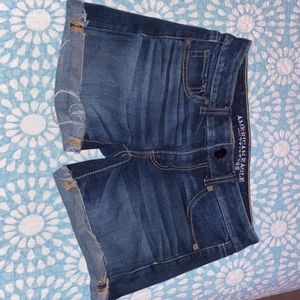 American eagle jean shorts super stretch size 00